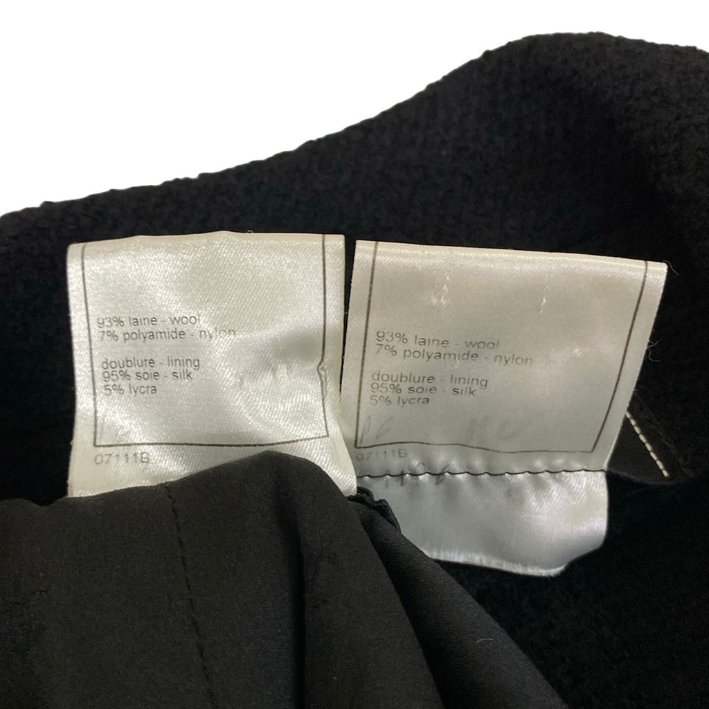 Chanel Skirt Black Tweed CC Logo Wool — view 5