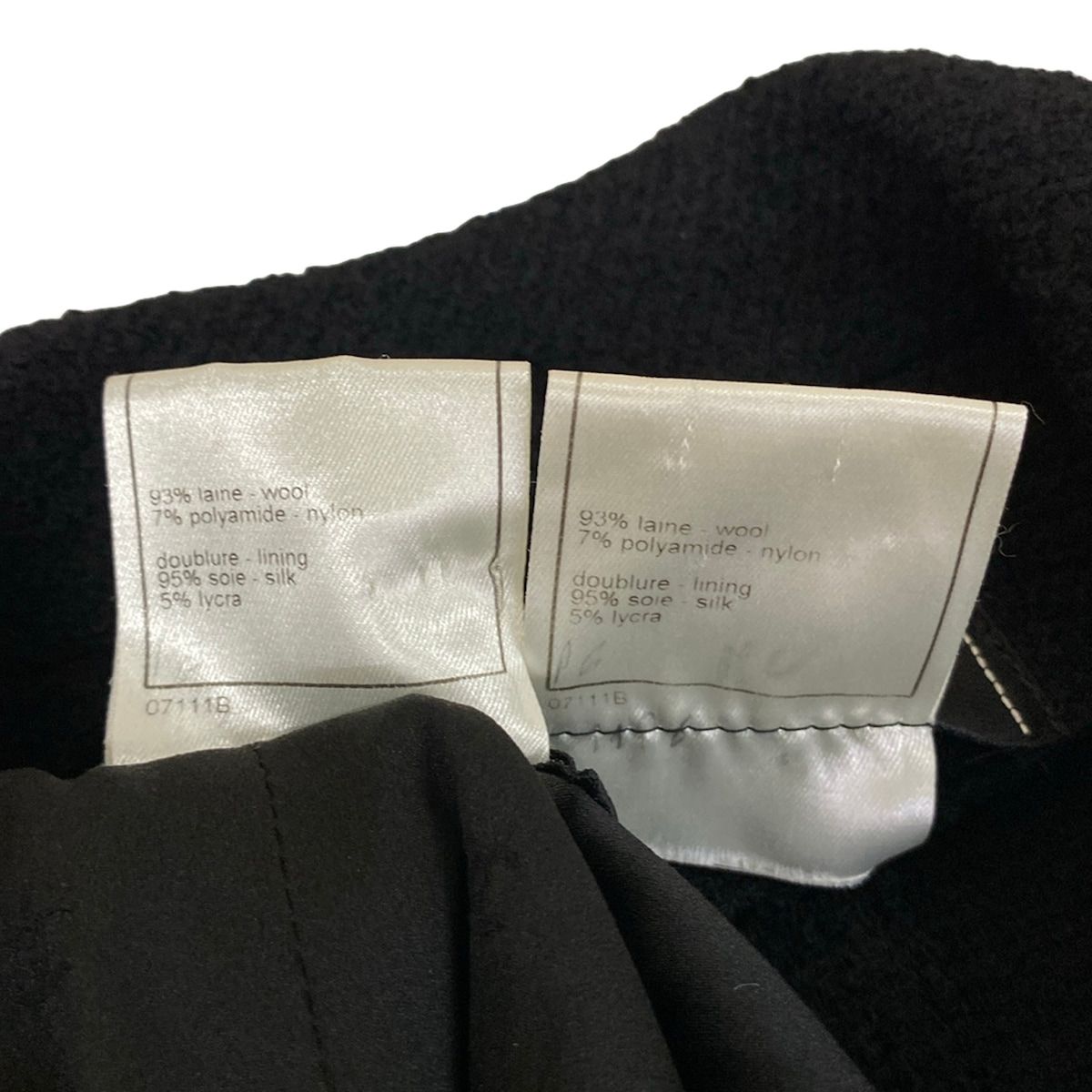 Chanel Skirt Black Tweed CC Logo Wool — view 5