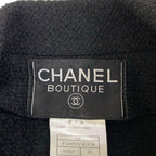 Chanel Skirt Black Tweed CC Logo Wool — view 3