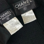 Chanel Skirt Black Tweed CC Logo Wool — view 4