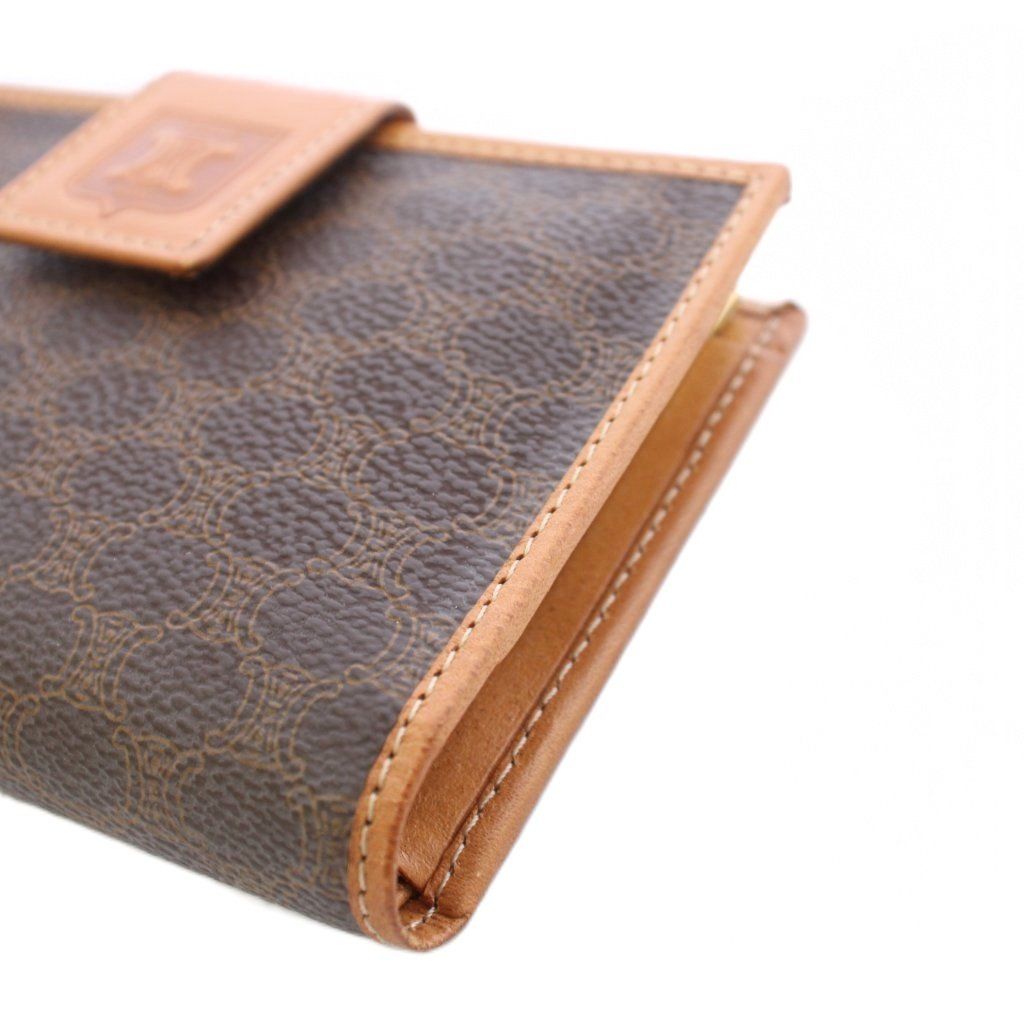 Celine Macadam Kiss Lock Bifold Wallet Brown TK 49 — view 6