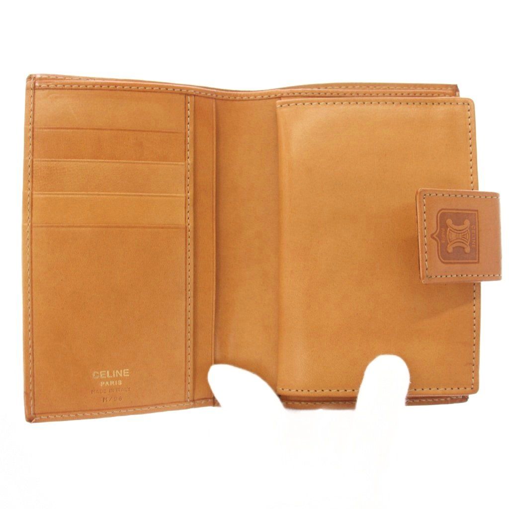 Celine Macadam Kiss Lock Bifold Wallet Brown TK 49 — view 3