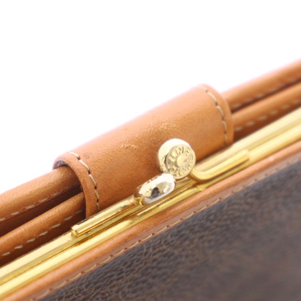 Celine Macadam Kiss Lock Bifold Wallet Brown TK 49 — view 5