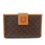 Celine Macadam Kiss Lock Bifold Wallet Brown TK 49