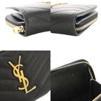 Saint Laurent Paris Matelasse Compact Zip Around Wallet Bifold Coin Purse — view 9