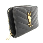 Saint Laurent Paris Matelasse Compact Zip Around Wallet Bifold Coin Purse — view 2