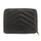 Saint Laurent Paris Matelasse Compact Zip Around Wallet Bifold Coin Purse — view 3