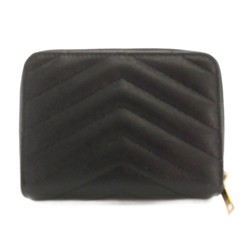 Saint Laurent Paris Matelasse Compact Zip Around Wallet Bifold Coin Purse — view 3
