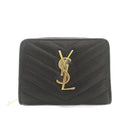 Saint Laurent Paris Matelasse Compact Zip Around Wallet Bifold Coin Purse