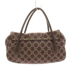 Celine Paris Macadam Tote Canvas Leather Red Brown — view 3