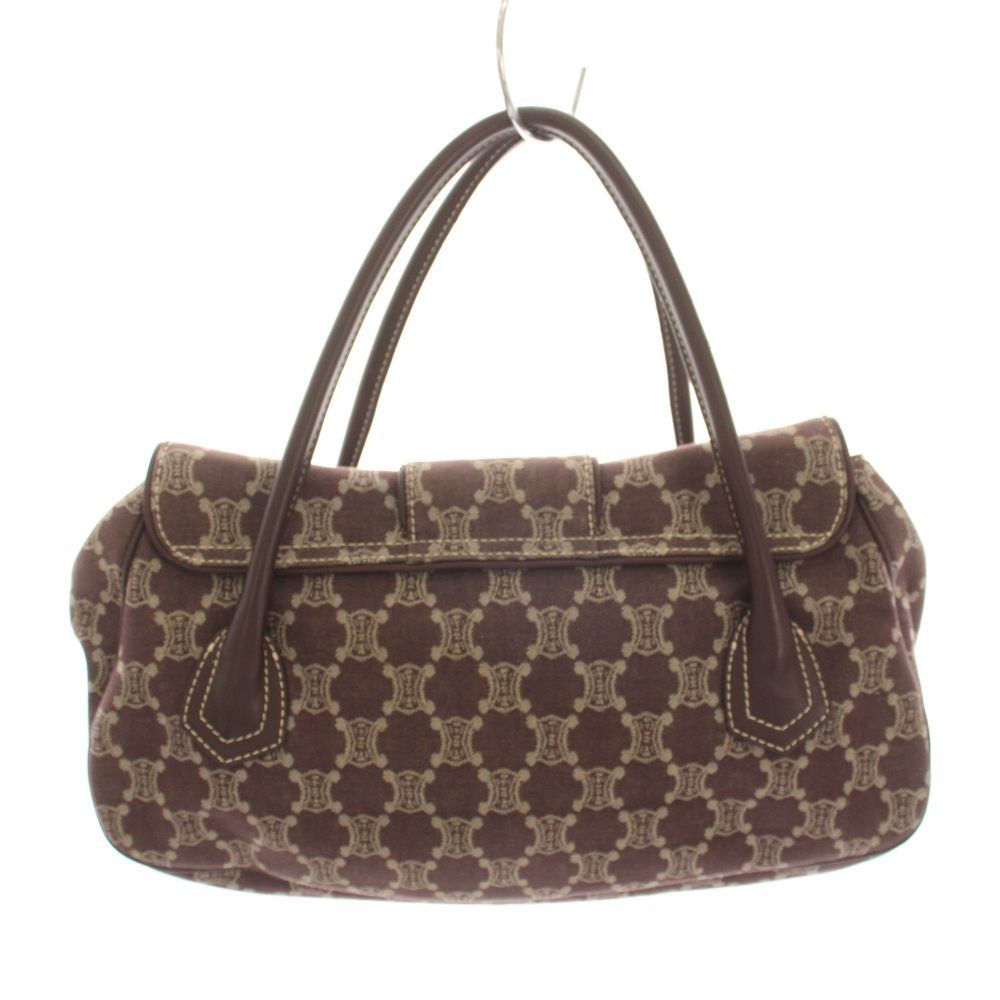 Celine Paris Macadam Tote Canvas Leather Red Brown — view 3