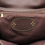 Celine Paris Macadam Tote Canvas Leather Red Brown — view 5
