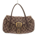 Celine Paris Macadam Tote Canvas Leather Red Brown
