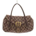 Celine Paris Macadam Tote Canvas Leather Red Brown