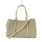Gucci GG Emblem Tote Shoulder Bag 2-Way Ivory KH