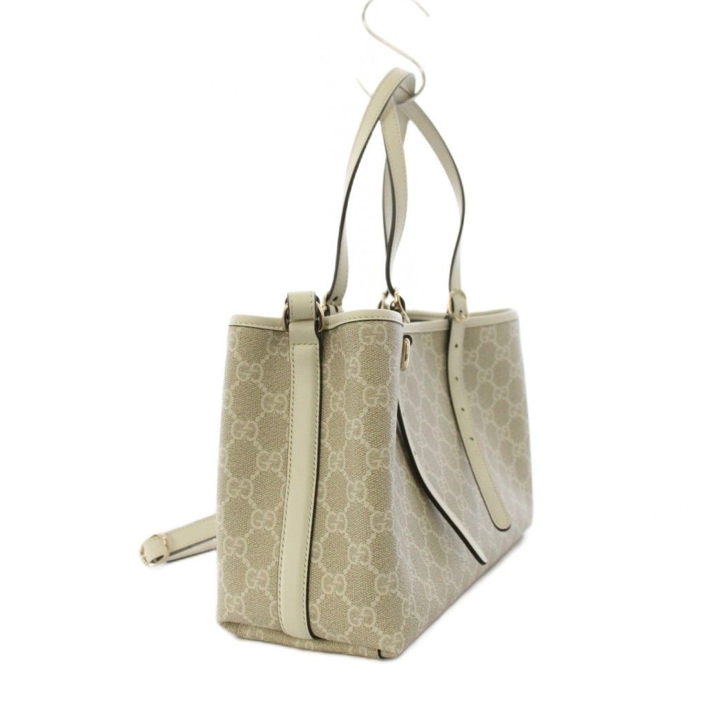 Gucci GG Emblem Tote Shoulder Bag 2-Way Ivory KH — view 2
