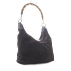 Gucci Bamboo Line Shoulder Bag Nylon Dark Brown 000.5 — view 5