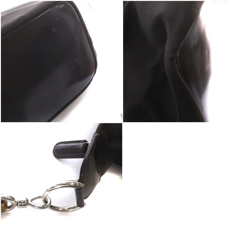Gucci Bamboo Line Shoulder Bag Nylon Dark Brown 000.5 — view 8