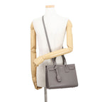 Saint Laurent Paris Handbag Baby Sac Dejour Gray Leather 2-Way — view 5