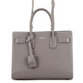 Saint Laurent Paris Handbag Baby Sac Dejour Gray Leather 2-Way