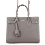Saint Laurent Paris Handbag Baby Sac Dejour Gray Leather 2-Way
