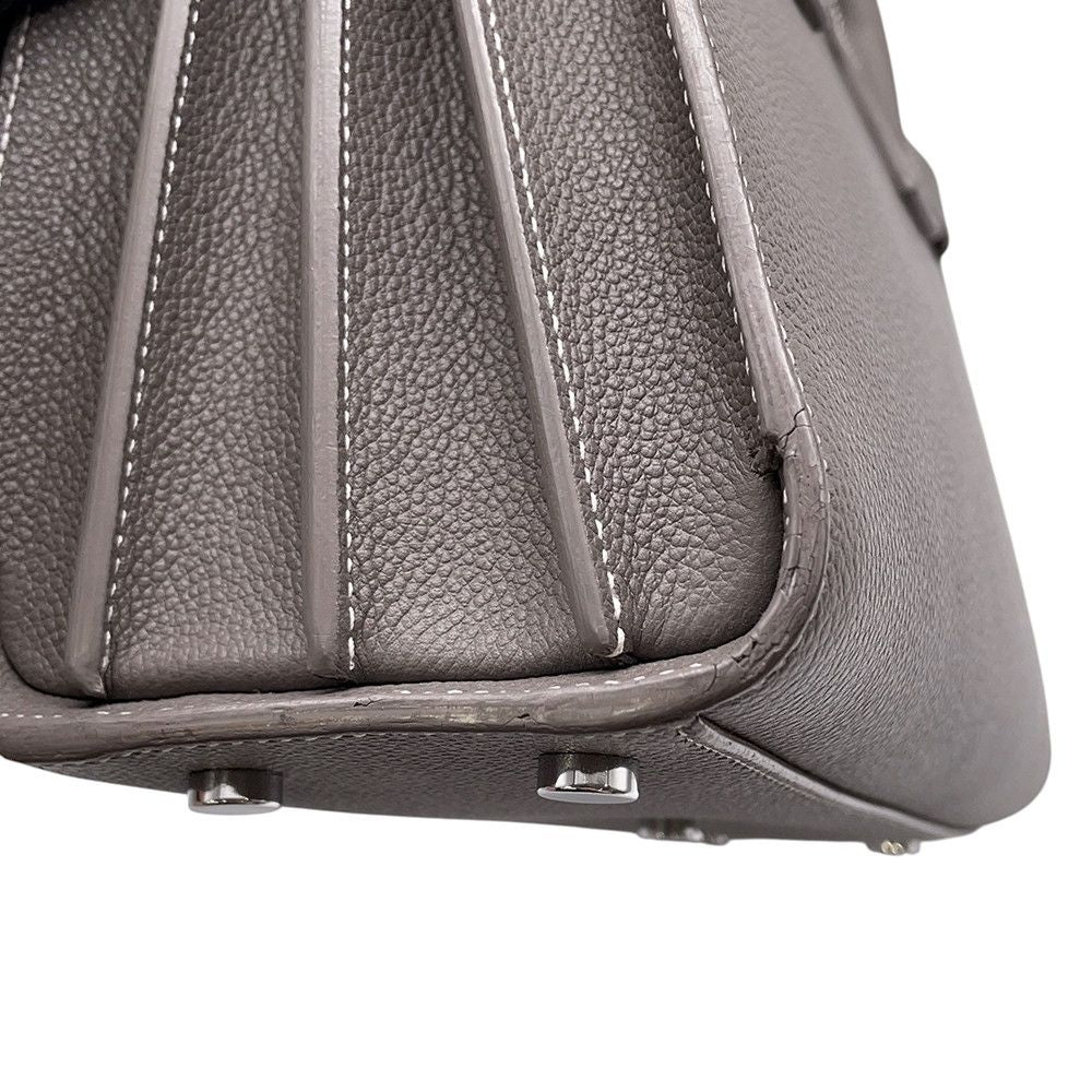 Saint Laurent Paris Handbag Baby Sac Dejour Gray Leather 2-Way — view 8