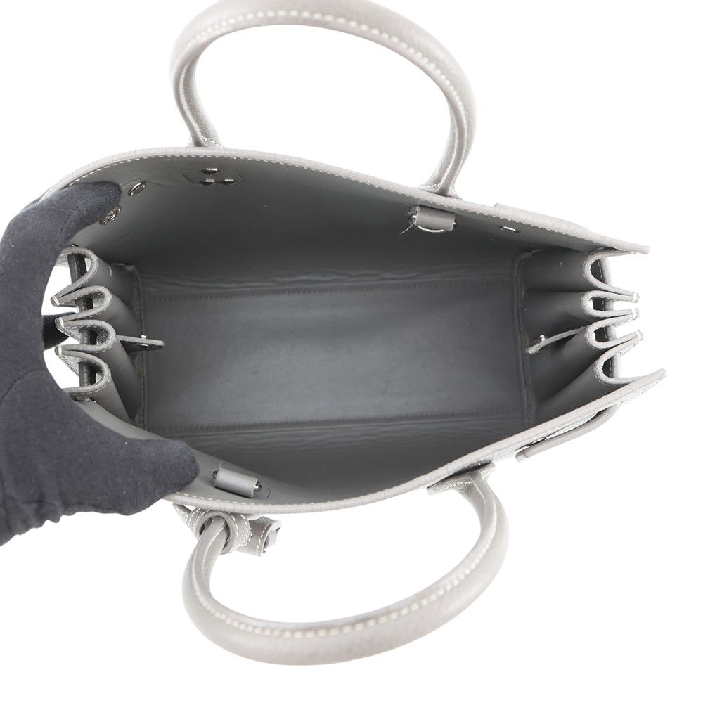 Saint Laurent Paris Handbag Baby Sac Dejour Gray Leather 2-Way — view 7