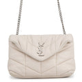 Saint Laurent Paris Chain Shoulder Bag Loulou Puffa Leather