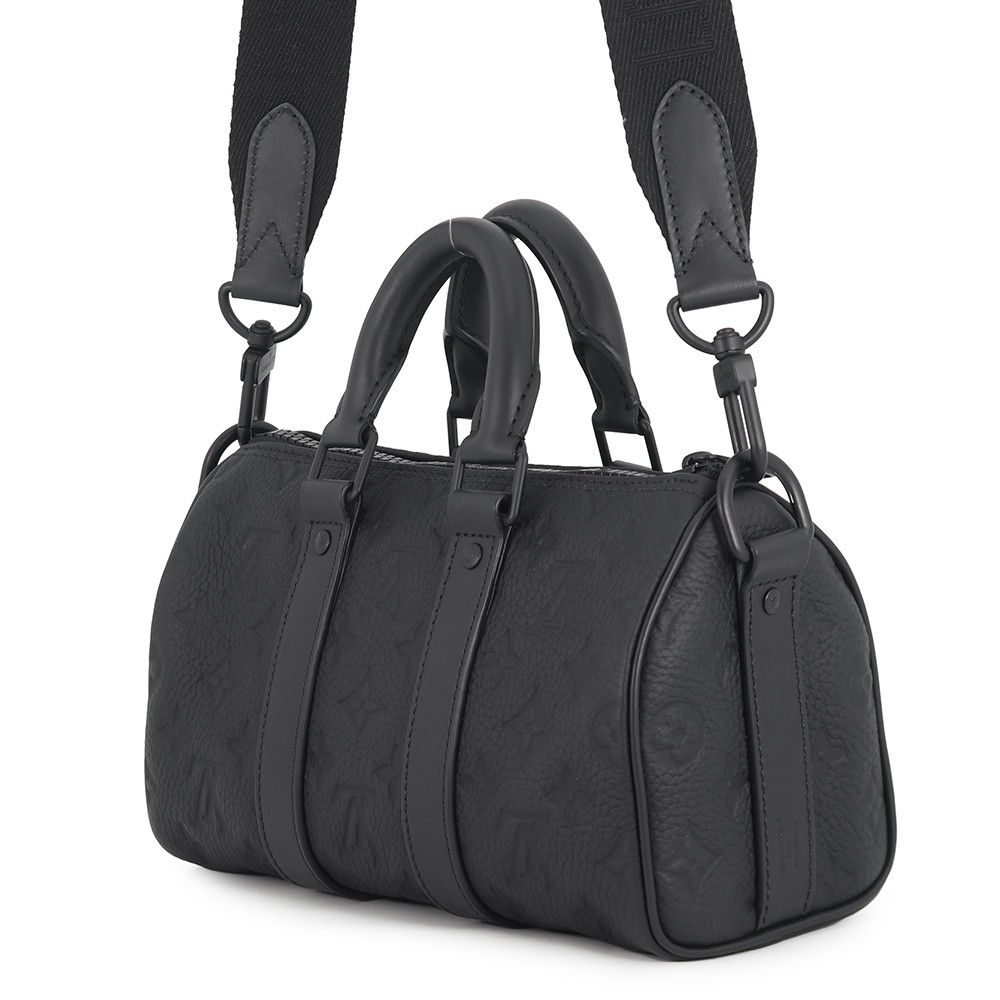 Louis Vuitton Handbag Monogram Taurillon Keepall Bandouliere 25 2-Way Bag Black — view 2