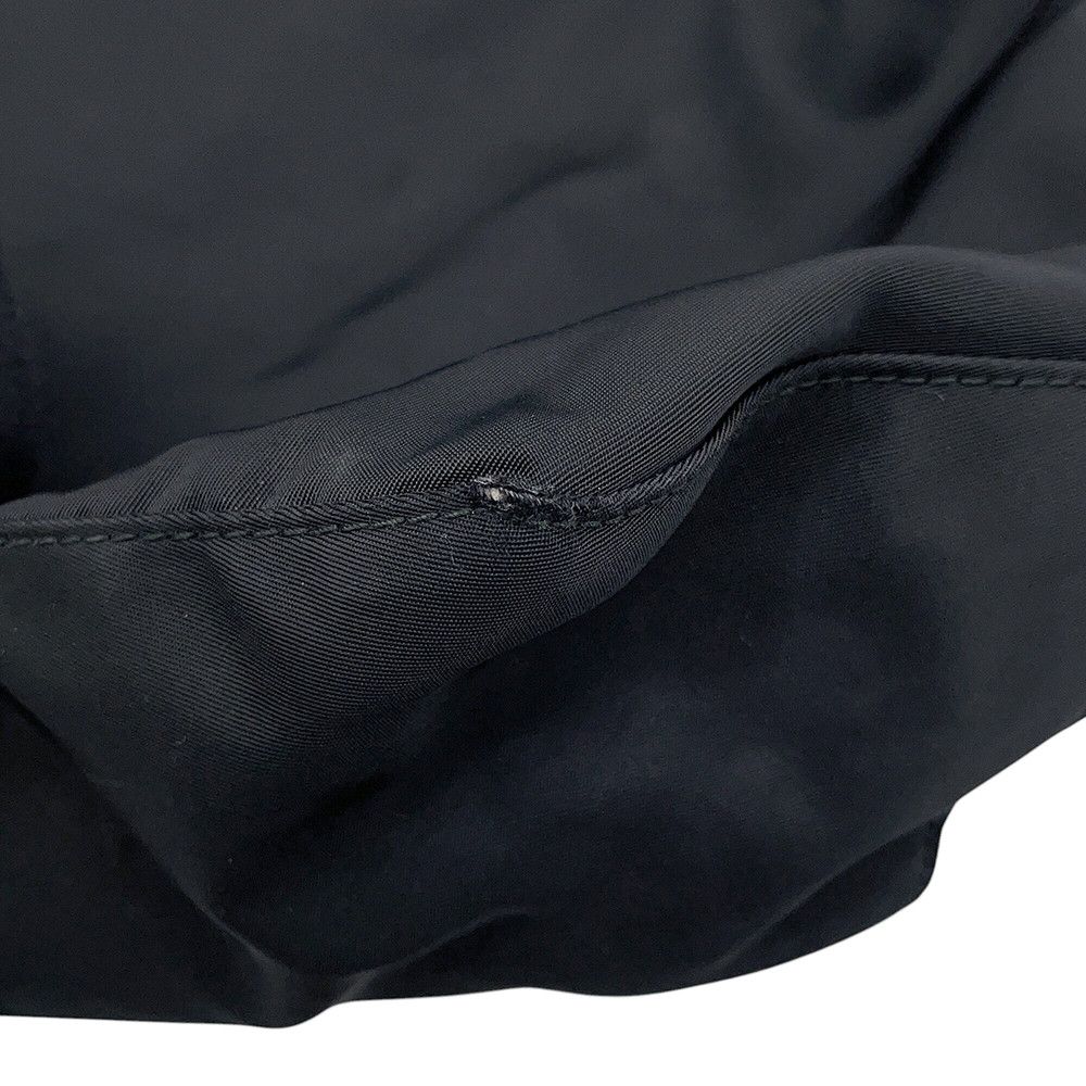 Prada Tote Nylon Triangle Logo 2-Way Shoulder Bag Black — view 8