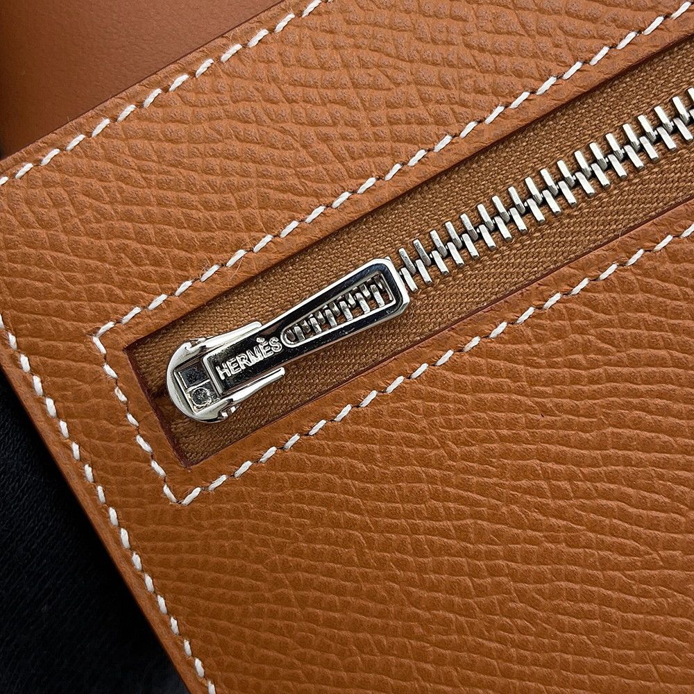 Hermes Wallet New Passant Toutenmain Gold Silver Epsom — view 8