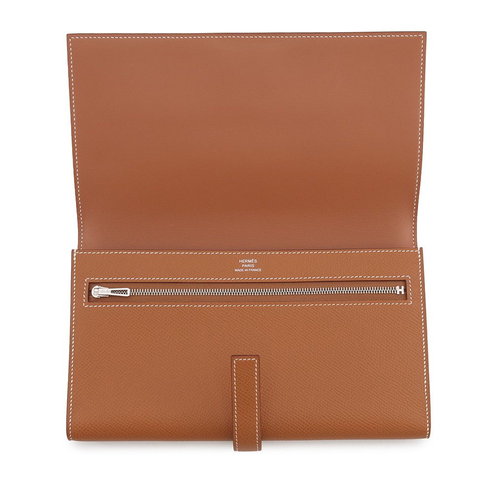 Hermes Wallet New Passant Toutenmain Gold Silver Epsom — view 4