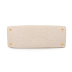 Hermes Handbag Himalaya Natural Rouge Vif Navy Gold Toile Ash Box Calf — view 3