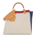 Hermes Handbag Himalaya Natural Rouge Vif Navy Gold Toile Ash Box Calf