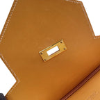 Hermes Handbag Himalaya Natural Rouge Vif Navy Gold Toile Ash Box Calf — view 9