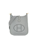 Hermes Shoulder Bag Evelyne TPM 111 Amazon Blue Glacier Gold Taurillon Clemence