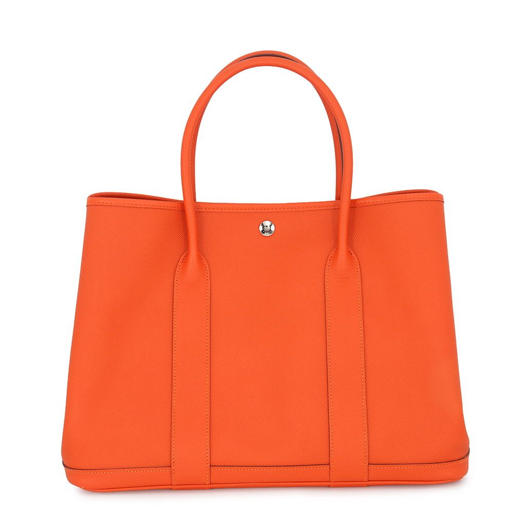 Hermes Tote Bag Garden Party PM Silver Epsom