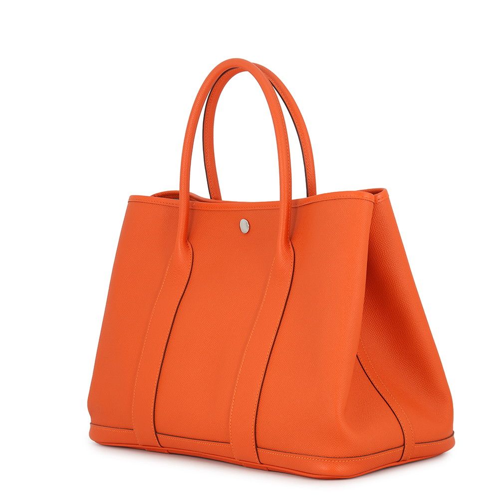 Hermes Tote Bag Garden Party PM Silver Epsom