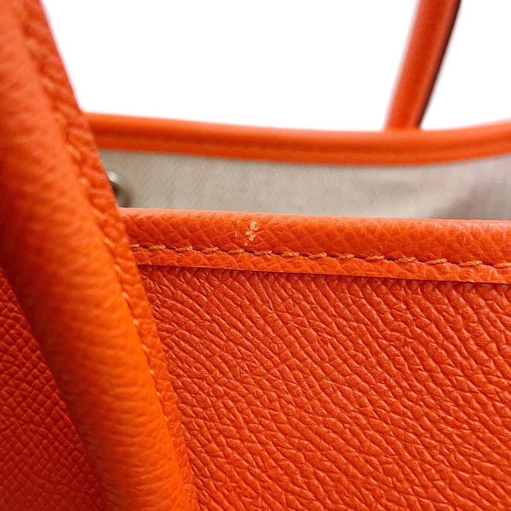 Hermes Tote Bag Garden Party PM Silver Epsom