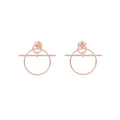 Hermes Earrings Loop Echappee PM 18k Pink Gold