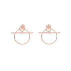 Hermes Earrings Loop Echappee PM 18k Pink Gold