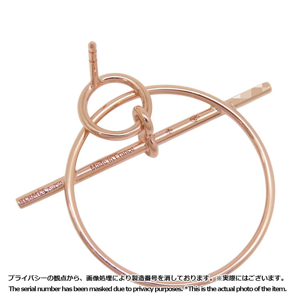 Hermes Earrings Loop Echappee PM 18k Pink Gold — view 8