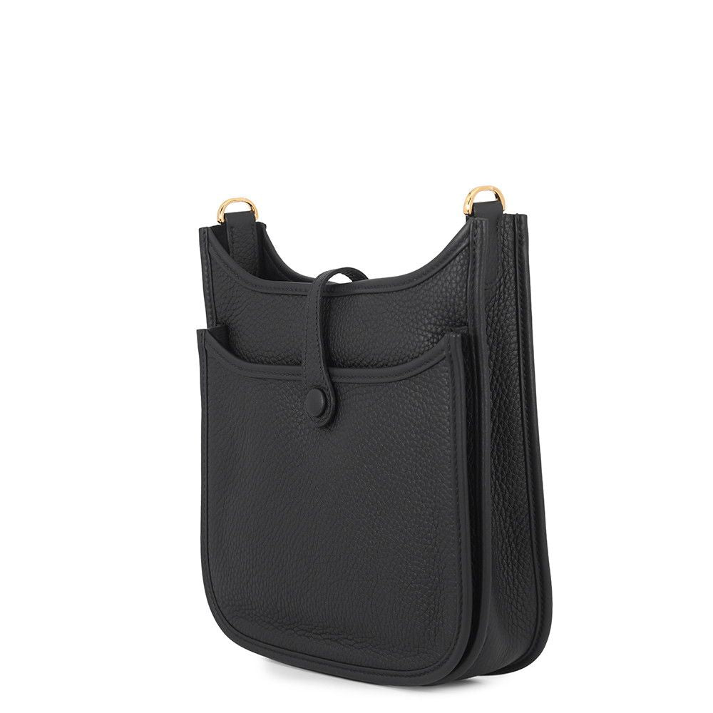 Hermes Shoulder Bag Evelyne 3 23 Black Gold Taurillon Clemence — view 2