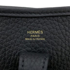 Hermes Shoulder Bag Evelyne 3 23 Black Gold Taurillon Clemence — view 5