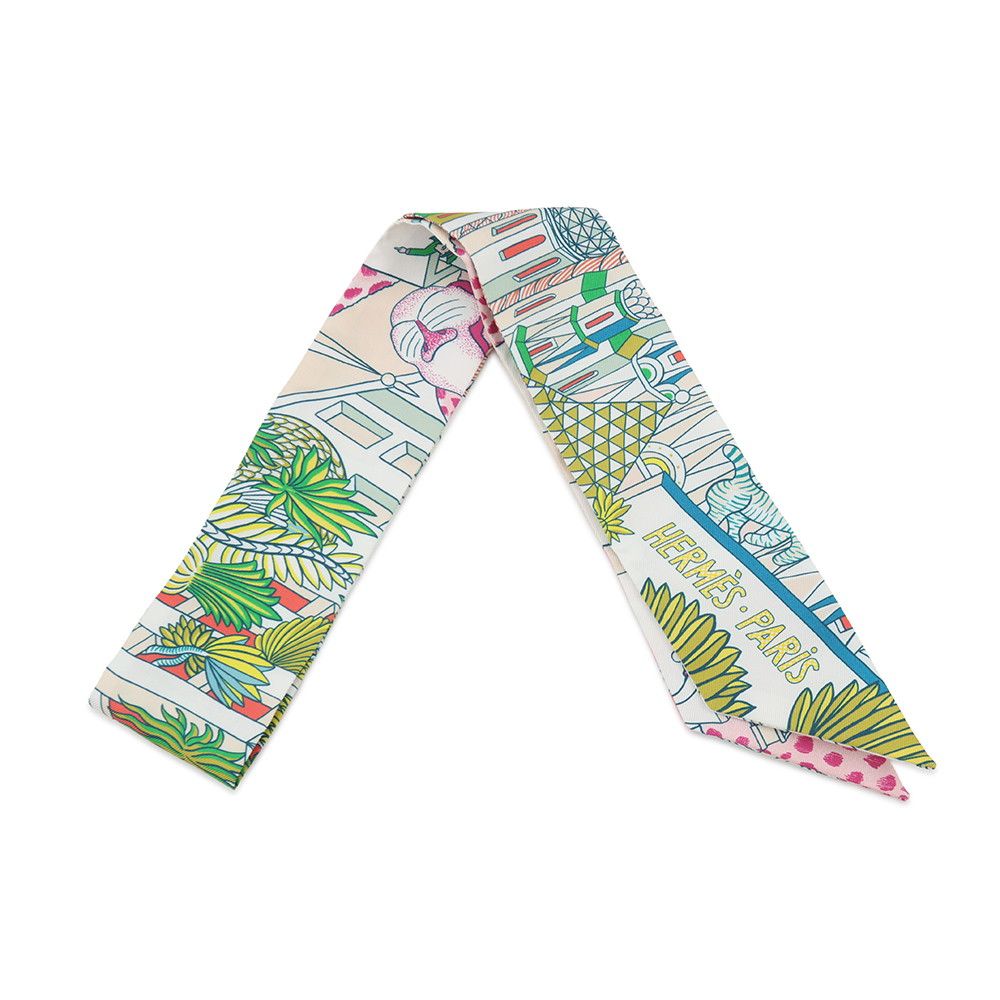 Hermes Scarf Twill Animapolis Silk