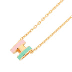Hermes Necklace Mini Pop Lo Cover le Malabar Vert Rose Gold