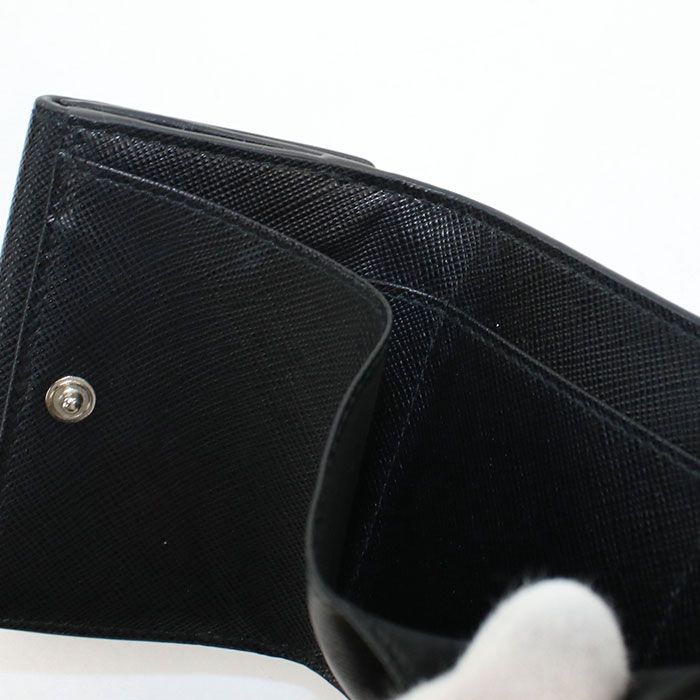 Prada Saffiano Triangle Trifold Wallet Leather — view 5