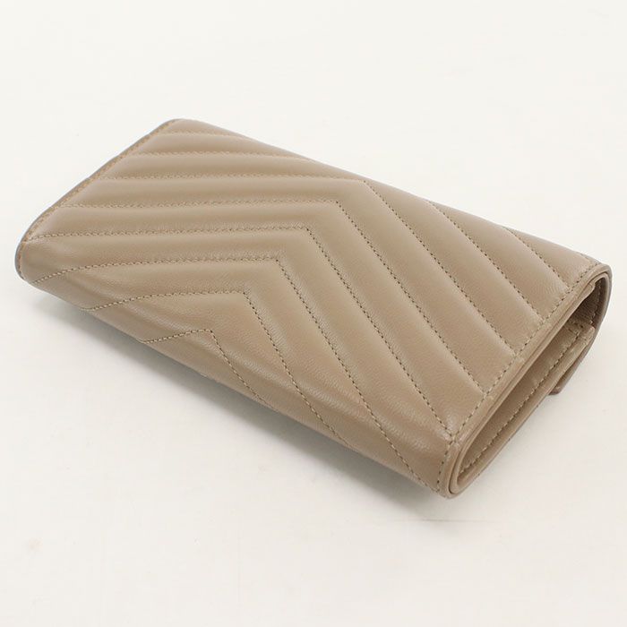 Saint Laurent Large Flap Wallet Cassandra Bifold Lambskin — view 2