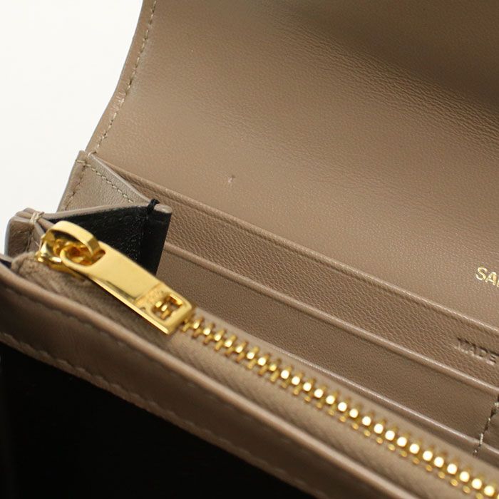 Saint Laurent Large Flap Wallet Cassandra Bifold Lambskin — view 6
