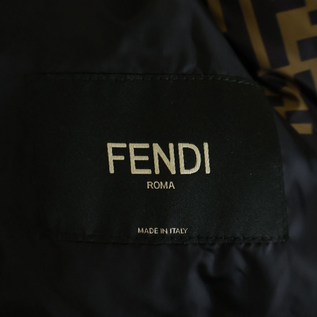Fendi Zucca Down Jacket Brown Black 48 — view 6